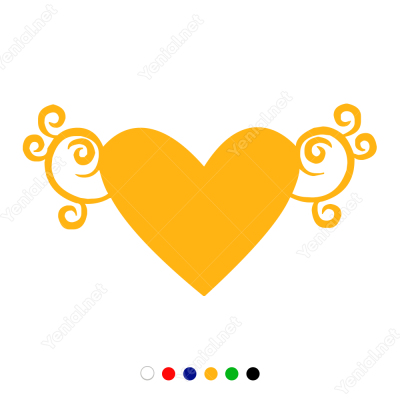 Sevgililer Günü Desenli Kalp 10x110cm Sticker