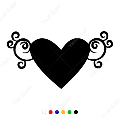 Sevgililer Günü Desenli Kalp 10x110cm Sticker