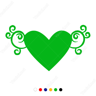 Sevgililer Günü Desenli Kalp 10x110cm Sticker