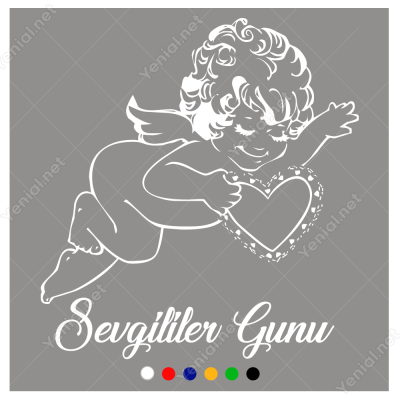 Sevgililer Günü Elinde Kalp Olan Aşk Tanrıçası Eros Sticker Sevgililer Günü Elinde Kalp Olan Aşk Tanrıçası Eros Sticker
