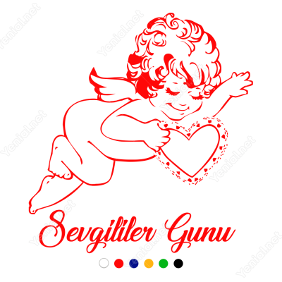 Sevgililer Günü Elinde Kalp Olan Aşk Tanrıçası Eros Sticker Sevgililer Günü Elinde Kalp Olan Aşk Tanrıçası Eros Sticker