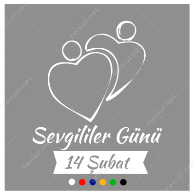 Sevgililer Günü İki Kalp 115x100cm Yapıştırma