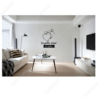 Sevgililer Günü İki Kalp 115x100cm Yapıştırma