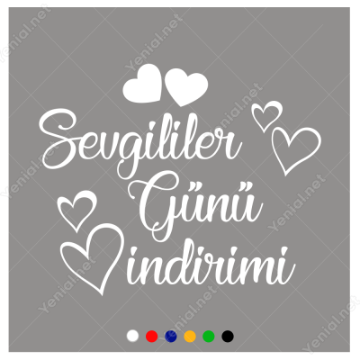 Sevgililer Günü İndirimi Yazısı Sticker