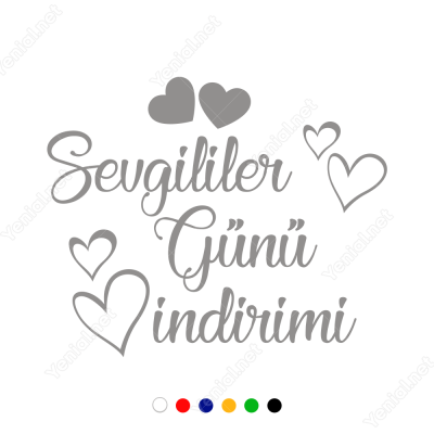 Sevgililer Günü İndirimi Yazısı Sticker