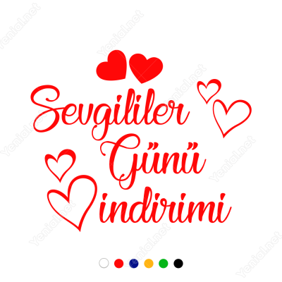 Sevgililer Günü İndirimi Yazısı Sticker