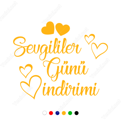 Sevgililer Günü İndirimi Yazısı Sticker
