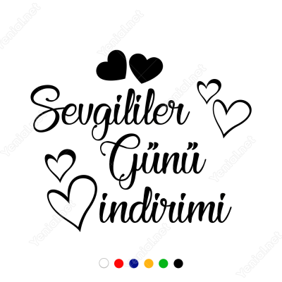 Sevgililer Günü İndirimi Yazısı Sticker