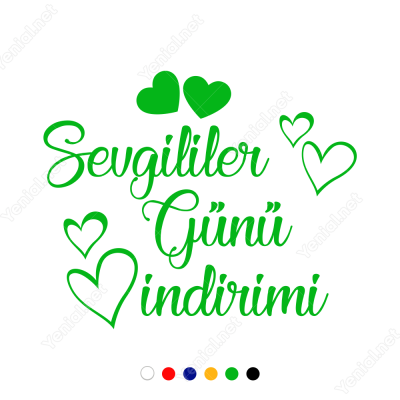 Sevgililer Günü İndirimi Yazısı Sticker