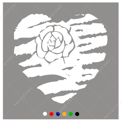 Sevgililer Günü Kalp 110x110cm Sticker Yapıştırma