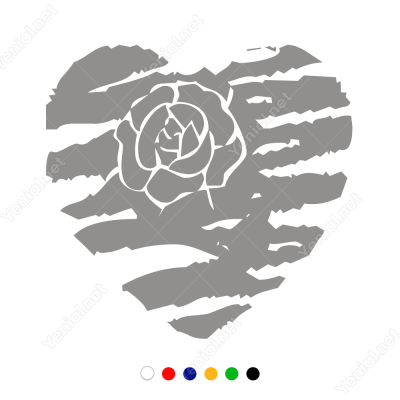 Sevgililer Günü Kalp 110x110cm Sticker Yapıştırma