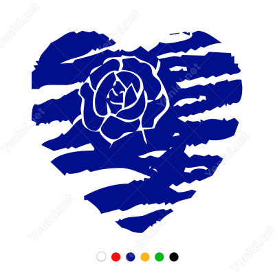 Sevgililer Günü Kalp 110x110cm Sticker Yapıştırma