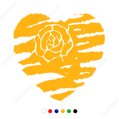 Sevgililer Günü Kalp 110x110cm Sticker Yapıştırma