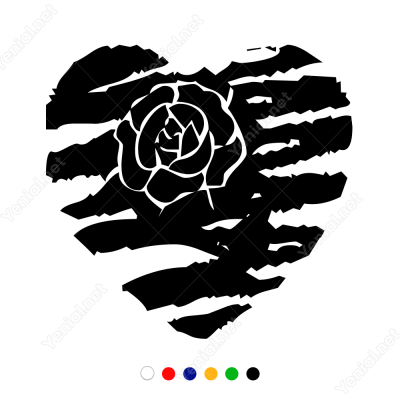 Sevgililer Günü Kalp 110x110cm Sticker Yapıştırma