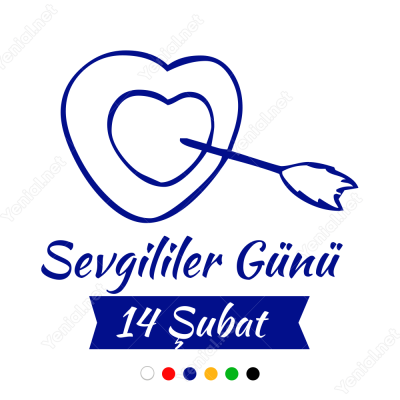 Sevgililer Günü Ok Atılmış Kalp 115x100cm Yapıştırma Sevgililer Günü Ok Atılmış Kalp 115x100cm Yapıştırma