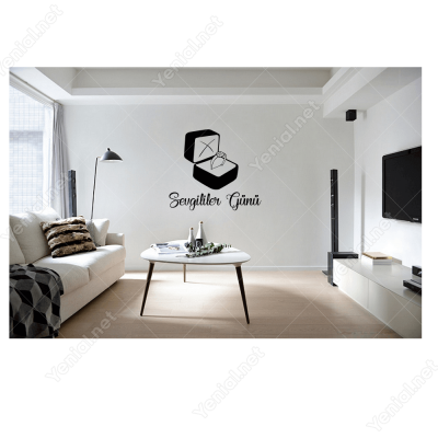Sevgililer Günü Pırlanta Hediye Kutusu 110x110cm Sticker