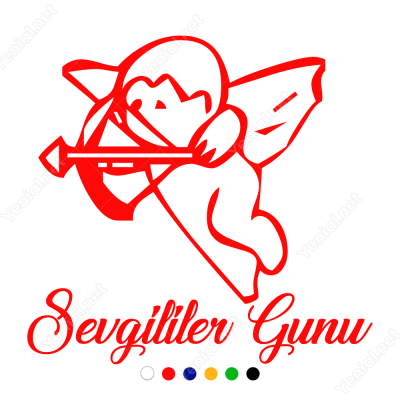 Sevgililer Günü Sevimli Aşk Tanrıçası Sticker Yapıştırma