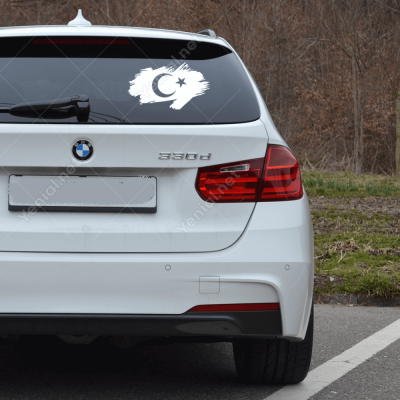 Türk Bayrağı 3 Araç - Motosiklet Sticker Çıkartma Türk Bayrağı 3 Araç - Motosiklet Sticker Çıkartma