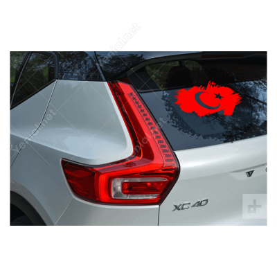 Türk Bayrağı 3 Araç - Motosiklet Sticker Çıkartma Türk Bayrağı 3 Araç - Motosiklet Sticker Çıkartma