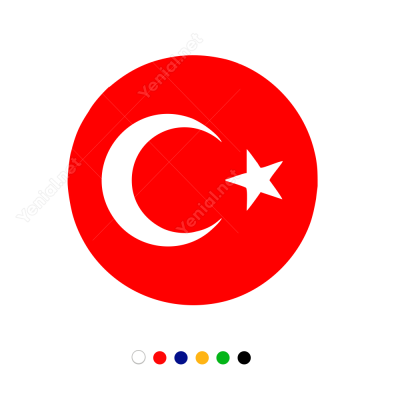 Türk Bayrağı Araç - Motosiklet Sticker Çıkartma Türk Bayrağı Araç - Motosiklet Sticker Çıkartma