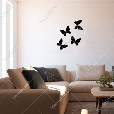 Uçuşan Kelebekler Duvar Sticker -  52x60cm