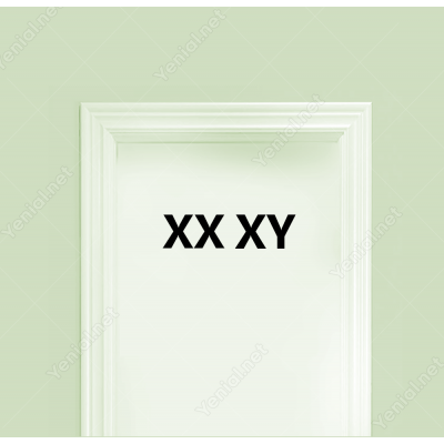 Wc Stickeri XX - XY Şekilleri Bay Bayan Yapıştırma