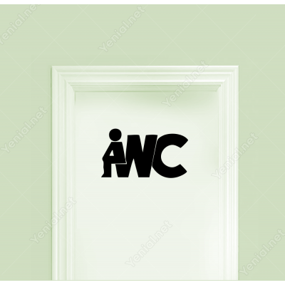 Wc Yazısı (Komik) Kapı Duvar Sticker Yapıştırma