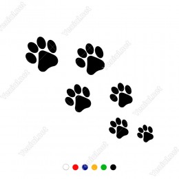 Yukarıya Doğru İlerleyen Kedi Pati İzleri Sticker