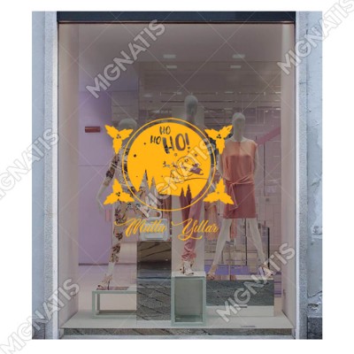 Silindir İçinde Geyik ve Ho ho Ho Mutlu Yıllar Yazısı Yılbaşı Süslemeleri