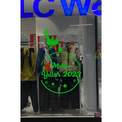 Sevimli Kuş Hediye Paketi Getiriyor 2023 Yılbaşı Süslemeleri 95x57cm