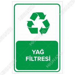 Geri Dönüşüm Yağ Filtresi Levhası