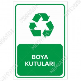 Boya Kutuları Levhası