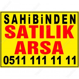 Sahibinden Satılık Arsa Branda Afişi