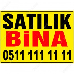 Satılık Bina Branda Afişi