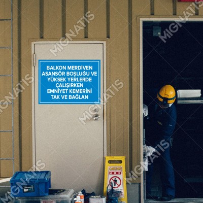 Balkon Merdiven Asansör Boşluğu vb Kemerini Tak ve Bağlan Levhası