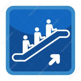Yürüyen Merdivenden Çıkış Şekilli Yönlendirme Levhası