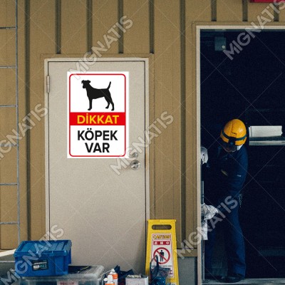 Dikkat Köpek Var Levhası Rottweiler