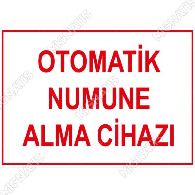 Otomatik Namune Alma Cihazı Levhası